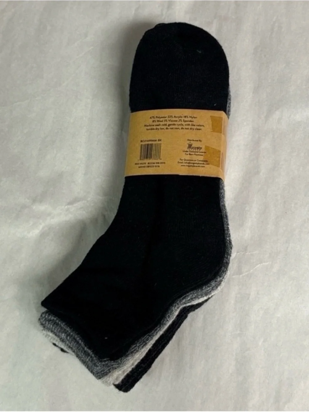New Born Socks 4 Pair Men’s Wool Blend Quarter Socks Cushioned Casual Activewear